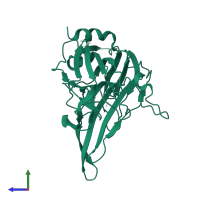 Beta-porphyranase B in PDB entry 4awd, assembly 1, side view.