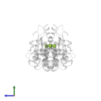 SULFATE ION in PDB entry 4axs, assembly 1, side view.