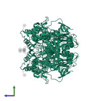 Cholinesterase in PDB entry 4b0p, assembly 1, side view.