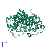 NADH:flavin oxidoreductase/NADH oxidase N-terminal domain-containing protein in PDB entry 4b5n, assembly 1, top view.