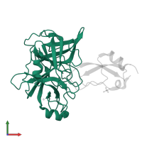 Peptidase S1 domain-containing protein in PDB entry 4bnr, assembly 1, front view.