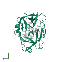 Peptidase S1 domain-containing protein in PDB entry 4bnr, assembly 1, side view.