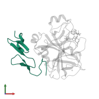 Factor X light chain in PDB entry 4btt, assembly 1, front view.