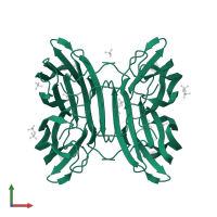 Calcium-mediated lectin domain-containing protein in PDB entry 4ce8, assembly 1, front view.