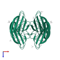 Calcium-mediated lectin domain-containing protein in PDB entry 4ce8, assembly 1, top view.