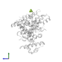 PHOSPHATE ION in PDB entry 4cgr, assembly 1, side view.