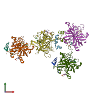 PDB entry 4ch8 coloured by chain, front view.