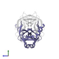 Chymotrypsin A chain C in PDB entry 4cha, assembly 1, side view.