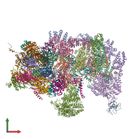 PDB entry 4cr3 coloured by chain, front view.