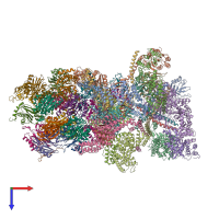 PDB entry 4cr3 coloured by chain, top view.