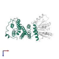 CCR4-NOT transcription complex subunit 1 in PDB entry 4crw, assembly 1, top view.