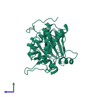 3-phosphoinositide-dependent protein kinase 1 in PDB entry 4ct2, assembly 1, side view.