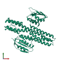 HAMP domain-containing protein in PDB entry 4cti, assembly 1, front view.