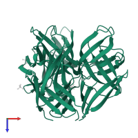 Fiber knob domain in PDB entry 4cw8, assembly 1, top view.