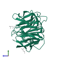 Gliomedin shedded ectodomain in PDB entry 4d77, assembly 1, side view.