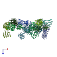 PDB entry 4d9j coloured by chain, top view.