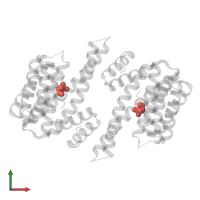 Modified residue SEP in PDB entry 4dau, assembly 1, front view.