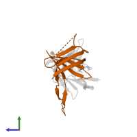 C2H2-type domain-containing protein in PDB entry 4dk3, assembly 1, side view.