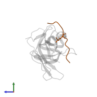 Histone H4 in PDB entry 4dow, assembly 1, side view.