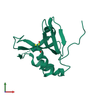 PDB entry 4dpz coloured by chain, front view.