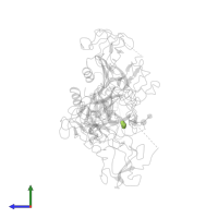 BICARBONATE ION in PDB entry 4dur, assembly 1, side view.