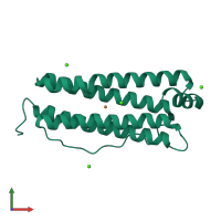 PDB entry 4dyz coloured by chain, front view.