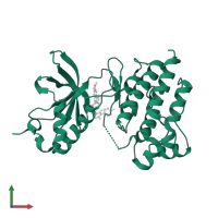 Hepatocyte growth factor receptor in PDB entry 4eev, assembly 1, front view.