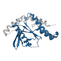 The deposited structure of PDB entry 4ef4 contains 2 copies of CATH domain 3.40.50.12100 (Rossmann fold) in Stimulator of interferon genes protein. Showing 1 copy in chain A.