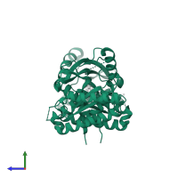 Stimulator of interferon genes protein in PDB entry 4ef4, assembly 1, side view.