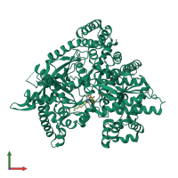 PDB entry 4ej2 coloured by chain, front view.