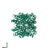 Aminotransferase class I/classII domain-containing protein in PDB entry 4emy, assembly 1, side view.