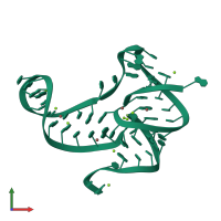 PDB entry 4en5 coloured by chain, front view.