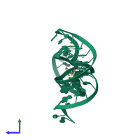 PDB entry 4en5 coloured by chain, side view.