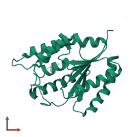 Thymidylate kinase in PDB entry 4esh, assembly 1, front view.