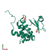 PDB entry 4f55 coloured by chain, front view.