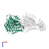 Tubulin alpha chain in PDB entry 4f6r, assembly 1, top view.