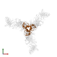 Hemagglutinin HA2 chain in PDB entry 4fqy, assembly 1, front view.