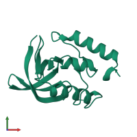 PDB entry 4g57 coloured by chain, front view.