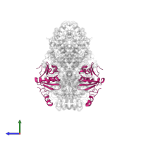 Methane monooxygenase regulatory protein B in PDB entry 4gam, assembly 2, side view.