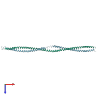PDB entry 4gkw coloured by chain, top view.