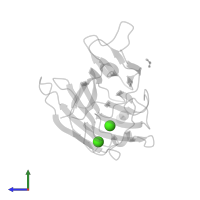 CALCIUM ION in PDB entry 4gkx, assembly 2, side view.