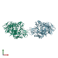 PDB entry 4go9 coloured by chain, front view.