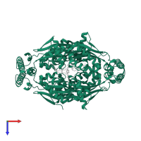 Flavin-dependent thymidylate synthase in PDB entry 4gtl, assembly 1, top view.