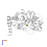 5-fluoro-N-acetyl-alpha-D-glucosamine in PDB entry 4gvh, assembly 1, top view.