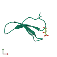 Monomeric assembly 1 of PDB entry 4gwt coloured by chemically distinct molecules, front view.