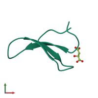 PDB entry 4gwt coloured by chain, front view.