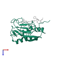 67 kDa matrix metalloproteinase-9 in PDB entry 4h1q, assembly 2, top view.