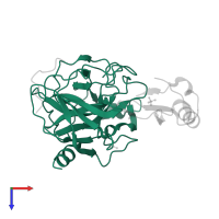Chymotrypsin-C in PDB entry 4h4f, assembly 1, top view.
