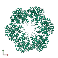 Nucleoprotein in PDB entry 4h5m, assembly 1, front view.