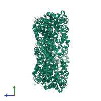 Nucleoprotein in PDB entry 4h5m, assembly 1, side view.